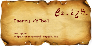 Cserny Ábel névjegykártya